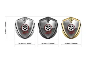 3d Metal Emblem Racing Look Glossy 3D Decal